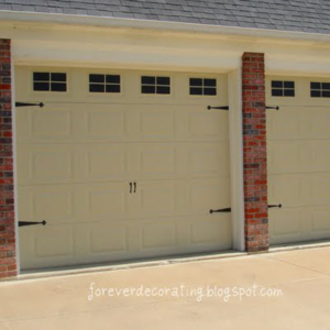 faux windows garage door after