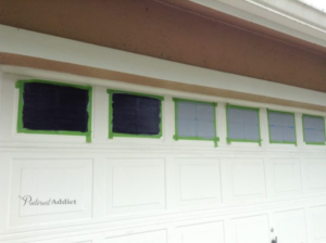 faux windows garage door before